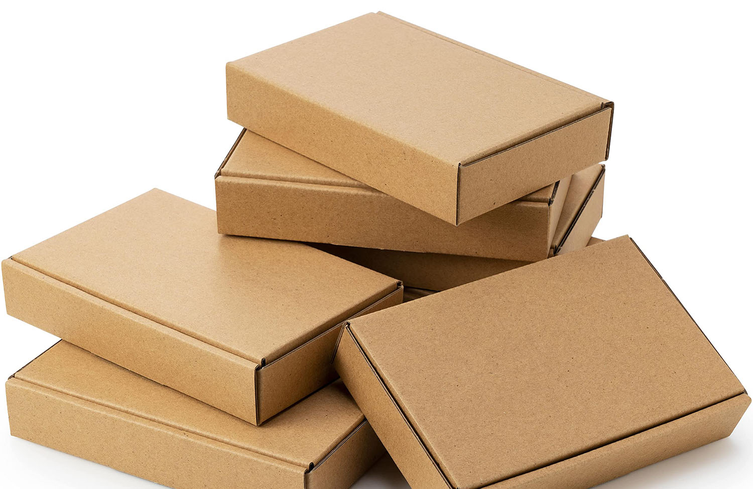 A pile of cardboard boxes